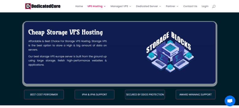 dedicatedcore storage server hosting