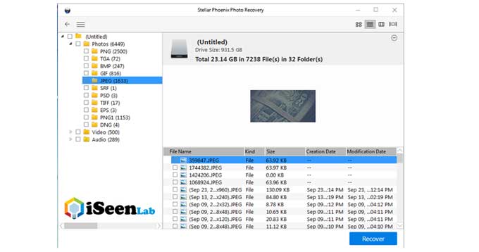 recover photo with Stellar Phoenix software